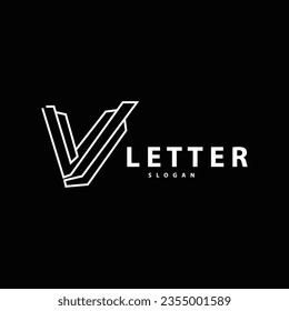 Logo Mínimo Inicial De Letra V, Elemento Moderno Y De Plantilla De Vector De Icono De Lujo