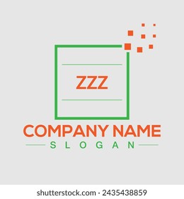 Minimal Initial ZZZ Logo Design with Handwriting Style Vector and Illustration