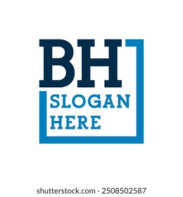 Minimal Initials Logo Letters B and H. BH Initial, BH Letter Logo