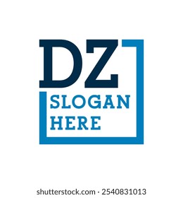 Iniciales mínimas Logo Letras D y Z. DZ Inicial, DZ Letra Logo