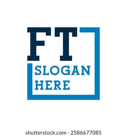 Minimal Initials Logo Letters F and T. FT Initial, FT Letter Logo