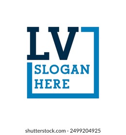 Minimal Initials Logo Letters L and V. LV Initial, LV Letter Logo