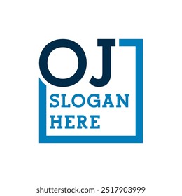 Minimal Initials Logo Letters O and J. OJ Initial, OJ Letter Logo