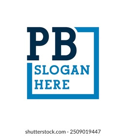 Minimal Initials Logo Letters P and B. PB Initial, PB Letter Logo