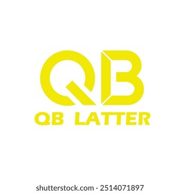 Minimal Initials Logo Letters Q and B QB Initial QB Letter Logo