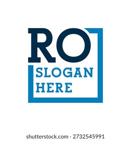 Minimal Initials Logo Letters R and O. RO Initial, RO Letter Logo