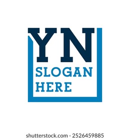 Minimal Initials Logo Buchstaben Y und N. YN Initial, YN-Buchstabe Logo