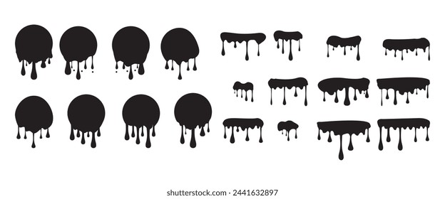 minimal Ink drops and splashes. liquid paint drip drop, Blotter spots splash and ink splatter.