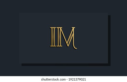 Minimal Inline style Initial IM logo. This logo incorporate with modern typeface in the creative way.It will be suitable for which company or brand name start those initial.