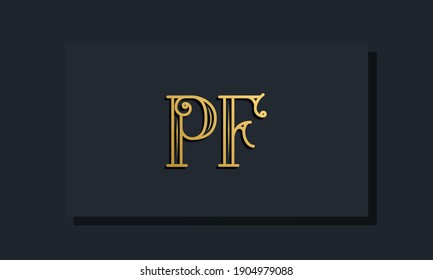 Minimal Inline style Initial PF logo. This logo incorporate with modern typeface in the creative way.It will be suitable for which company or brand name start those initial.