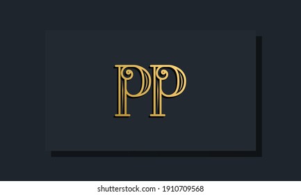 Minimal Inline style Initial PP logo. This logo incorporate with modern typeface in the creative way.It will be suitable for which company or brand name start those initial.