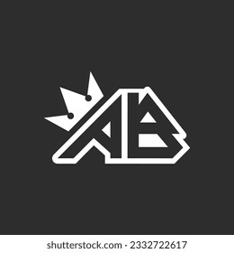 Minimal Innovative Initial AB logo. Letter ab creative elegant Monogram. Premium Business logo icon. White color on black background Perfect for personal and business brands