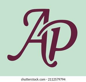 Logotipo inicial mínimo innovador de AP y logotipo de PA. Letra AP PA creativo y elegante Monograma. Icono del logotipo de Premium Business. de color rosa sobre el fondo.