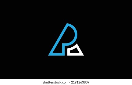 Logotipo inicial mínimo innovador de AP y logotipo de PA. Letra AP PA creativo y elegante Monograma. Icono del logotipo de Premium Business. Color negro en el fondo.