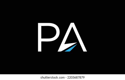 Minimal Innovative Initial AP logo and PA logo. Letter AP PA creative elegant Monogram. Premium Business logo icon. White color on background