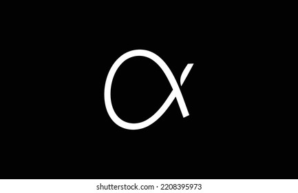 Minimal Innovative Initial AX logo and OX logo. Letter AX OX creative elegant Monogram. Premium Business logo icon. White color on black background