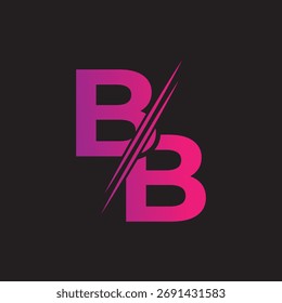 Minimal Innovative Logo inicial B y logo BB