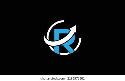 Minimal Innovative Initial CR R Logo und RC Logo. Letter R CR RC kreative elegante Monogram. Premium Business Logo Symbol. Weiße Farbe auf schwarzem Hintergrund.