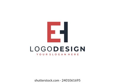 Minimal Innovative Initial EH logo and HE logo