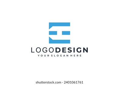 Minimal Innovative Initial EH logo and HE logo