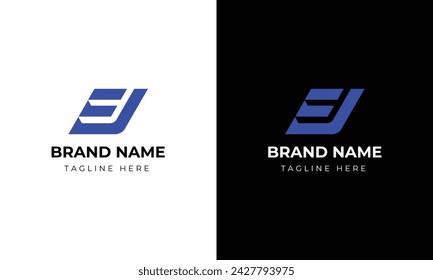 Logotipo minimalista innovador de la EJ inicial y el logotipo de la JE. Letra E EJ J JE creativa elegante Monograma. Icono del logotipo de Premium Business. Color blanco en el fondo