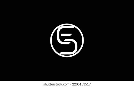 Minimal Innovative Initial ES logo and SE logo. Letter E S SE ES creative elegant Monogram. Premium Business logo icon. White color on black background 