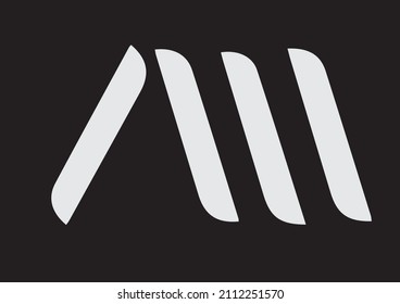 Minimal Innovative Initial MA logo and AM logo. Letter MA creative elegant Monogram. Premium Business logo icon. Black color on background. 