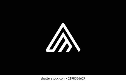 Minimal Innovative Initial MA logo. Letter M MA AM creative elegant Monogram