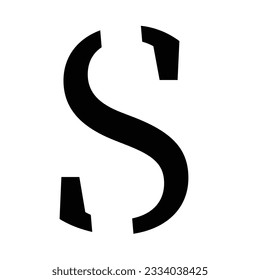 Logotipo mínimo innovador de NS inicial y logotipo de SN. Letra S NS SN monograma creativo elegante. Icono del logotipo de Premium Business S. Color blanco sobre fondo negro,