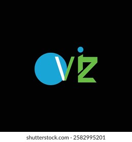 Minimal Innovative Initial VOiz logo and OV logo. Letter V VV creative elegant Monogram. Premium Business logo icon. White color on black background