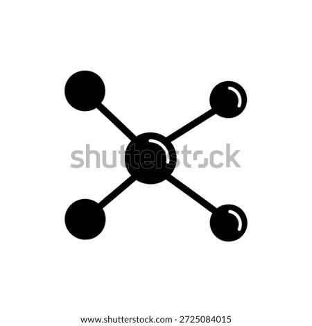 Minimal interconnected neural layers AI network icon