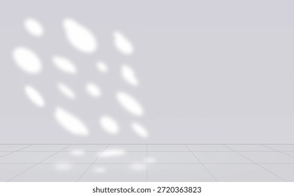 Minimale Innenwand mit sanften natürlichen Lichtschatten