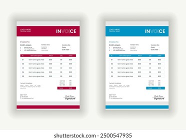 Minimal Invoice design template for your business