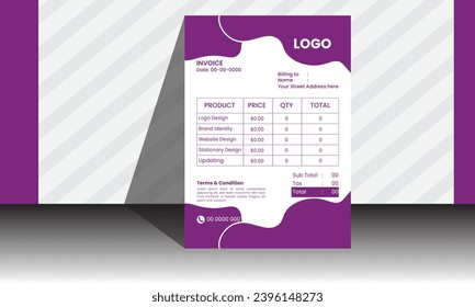 Minimal Invoice Layout With Graphic layout