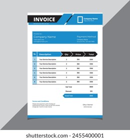 Minimal Invoice Template, Corporate design, Elegant and clean