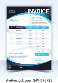 Minimal Invoice Template, Corporate design, Elegant and clean