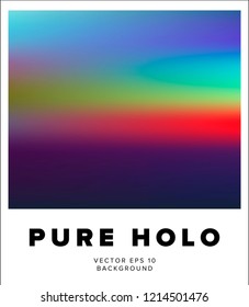 Minimal iridescent cover with goniochromism effect. Brochure template design with abstract holographic shapes. Vector illustration for business, advertising, music poster, ect.