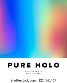 Minimal iridescent cover with goniochromism effect. Brochure template design with holographic texture for business, advertising, music poster, ect.