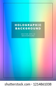 Minimal Iridescent Vector Background With Goniochromism Effect. Holographic Paper, Texure, Foil.