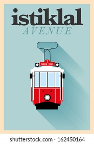 Minimal Istiklal Avenue Poster Design