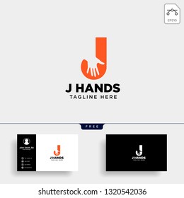 minimal J letter, initial hand logo template vector illustration icon element