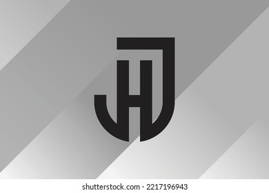 Minimal JH logo. Icon of a HJ letter on a luxury background. Logo idea based on the JH monogram initials. Professional variety letter symbol and HJ logo on background.