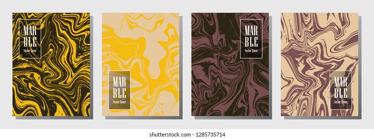Minimal journal layouts set. Composition for binder template, corporate flyers. Annual report cover corporate layouts set. Flyer, magazine, report, journal, binder vectors, title place.