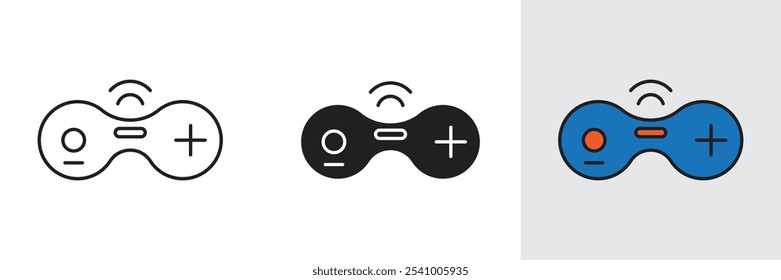 Minimal joystick game controller icon. Vector illustration of controller, game, joystick, play, gaming, digital, web icon and entertainment.