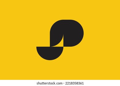 Minimal JP logo. Icon of a PJ letter on a luxury background. Logo idea based on the JP monogram initials. Professional variety letter symbol and PJ logo on background.