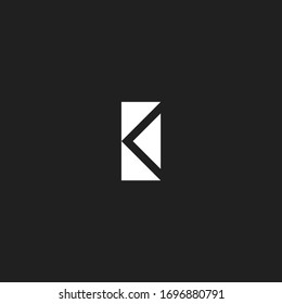 Minimal K jewellery logo in white and black....