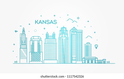 Minimal Kansas Linear City Skyline