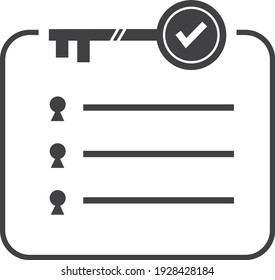 Minimal Key Takeaway Checklist Icon 