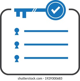 minimal key takeaway checklist icon 