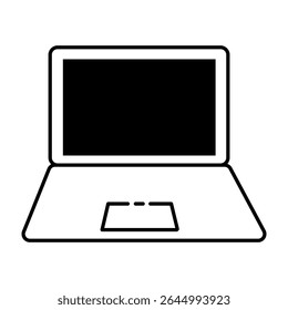 Ilustración de icono de computadora portátil mínima